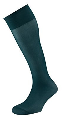 EJECUTIVO - Calcetines de vestir extra largos y antipresión para hombre, 98% poliamida y 2% elastano, sin costuras, transpirables. Color verde botella, talla única, pack de 6 pares.