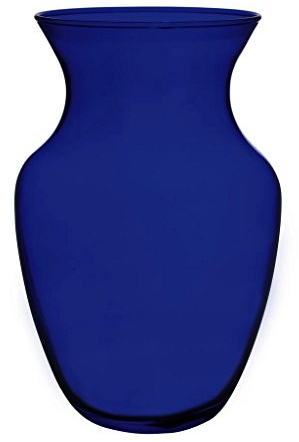 Floral Supply Online - Rosenvase, 20,3 cm, Vase und Blumenratgeber, dekorative Glas-Blumenvase für Blumenarrangements, Hochzeiten, Heimdekoration oder Büro, (Kobalt)