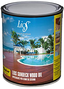 Olio Impregnante PIGMENTATO per il trattamento di superfici in legno da esterno. Chimiver - LIOS SUNDECK WOOD OIL | Latta da 1L.