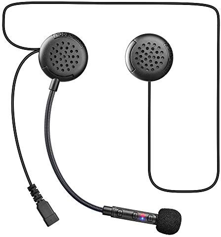 Fodsports F1 Motorcycle Helmet Intercom Headset, Bluetooth 5.0 Headphones Communication Systems, Automatic Answering, High Sound Quality System, FM radio, Handsfree Calls for Motorbike Skiing