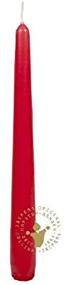 Spitzkerzen Rot 250 x 24 mm, 4 Stück, Premium Kerzen von Jaspers Kerzen