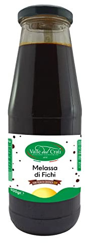 Valle del Crati Melassa di Fichi | con Fichi di Cosenza DOP | Bottiglia 900gr | Mielata di Fichi | Specialità Calabrese | Ideale Per Formaggi o Preparazione di Dolci