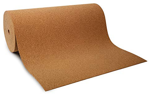 Placa de Corcho por Metros, Corcho como Rollo – Muchas resistencias – Aislamiento acústico y térmico, amortigua los Golpes, Libre de formaldehído (100 x 300 cm, Grosor 6 mm)