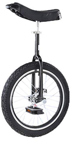 Einrad,Verstellbarer Sattel Skidproof Mountain Tire Professional Balance Radfahren Heimtrainer Geeignete HöHe 140-165CM / 18 Zoll/Schwarz