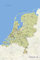 Landkarte der Niederlande - Kaart Van Nederland - Poster Druck - Größe 61x91,5 cm