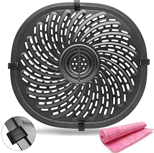 HEISENLIN 7QT Air Fryer Grill Pan Replacement Parts for PowerXL Gowise Air Fryers, 7QT Upgraded Grill Crisper Plate Tray Rack Grid Shelf with Rubber Bumpers for PowerXL, Non-stick, Dishwasher Safe