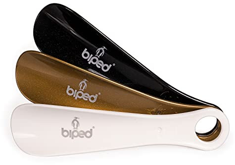 biped lot de 3 chausse-pieds en plastique 18 cm – Mini cuillères à chaussures de voyage ergonomiques – Accessoire pratique pour enfants et adultes z1570(noble white)