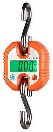 Lixada Tragbare Mini-Kranwaage, digitale Kranwaage, zum Aufhängen, Gepäckwaage, Fischwaage, mit Null-Tracking-Funktion, doppelte Skala, 150 kg, digitale Anhängerwaage