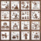 KINBOM 16pcs 15x15cm Pochoirs de Peinture Halloween, Pochoirs Modèle de Dessin en Plastique Réutilisables Motifs de Squelette Chauve Souris Fantôme pour Bricolage Bois Mur Fenêtre Artisanat