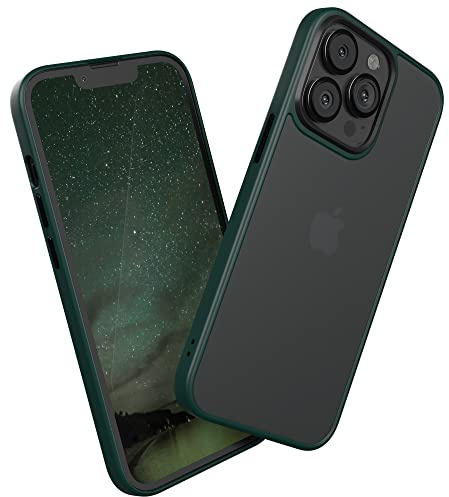 EAZY CASE Ultra Schutz Outdoor Hülle kompatibel mit iPhone 13 Pro, hochwertige Schutzhülle mit Ultra Aufprallschutz, Stoßfest und Kratzfest, dünne Handyhülle mit Kameraschutz, Nacht Grün
