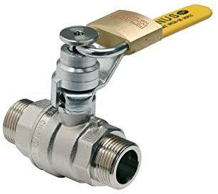 EFFEBI Robinet d'arrêt gaz à boisseau sphérique MM cadenassable 15X21 CAL 12 - Réseau gaz