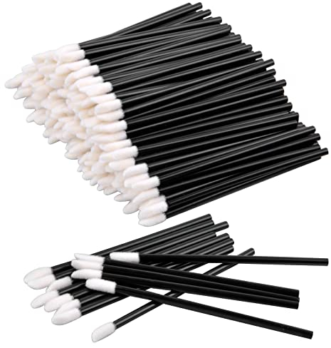 Vesaneae 200 Stück Einweg Lippenpinsel, Lippenstift Makeuppinsel, Einweg Lippenstift Applikator, Lip Gloss Pinsel, Concealer Pinsel Applikator Zauberstäbe, Schminkpinsel für Lippen Makeup Werkzeug