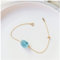Lllunimon Natural Crystal Aquamarin Pixiu Feng Shui Armband 14K Goldverkleidet Zier Glücksfreundschaftsbänder für Frauen