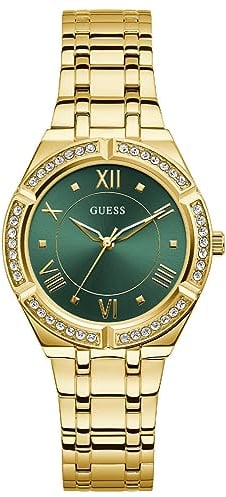 GUESS Damen Analog Quarz Uhr mit Edelstahl Armband GW0033L8