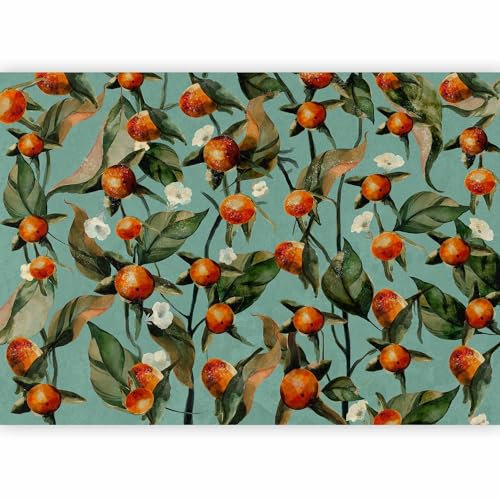 murando PREMIUM Papier peint Vintage 100x70 cm Décoration Murale XXL Poster Tableaux Muraux Tapisserie Photo Trompe l'oeil Feuilles Feuillage Fleurs comme peint b-A-0700-a-a