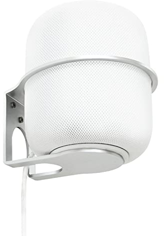 Growalleter Metall Wandhalterung für 2023 HomePod 2. Generation/1. Generation Lautsprecher, Standfuß Platzsparend Kompatibel mit HomePod 2/1Generation mit Kabelmanagement (Silber)