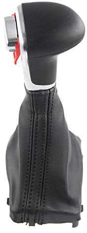 CANJPTON Pomo de palanca de cambios de piel para coche compatible con Audi A3 8P A4 8K B8 A5 8T A6 C6 Q5 palanca de cambios automática negro