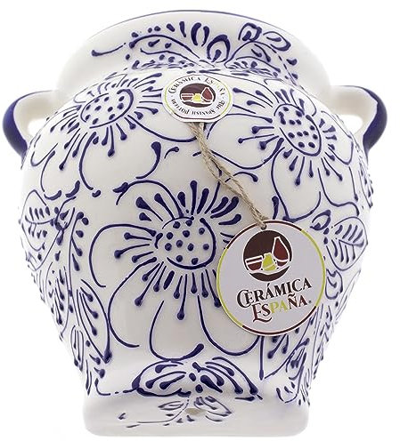 CERÁMICA ESPAÑA | Wandtopf | Dekorative Blumentöpfe | Keramiktöpfe | Pflanzgefäße für den Außenbereich | Wandtopf Modell D20 | Dekoration 100% handgefertigt | 18x16x14 cm