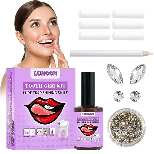 LYJOW Tooth Gems Kit Kit de Gemas para Dientes Kit de Gemas de Joyería de Dientes Kit Profesional de Gemas de Dientes para Bricolaje decoración de Diamantes de imitación para Dientes de niñas