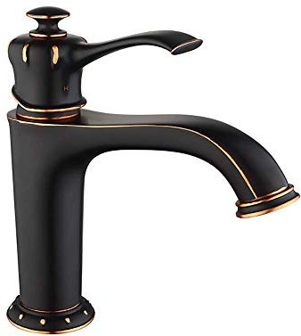 Lavabo Negro de Cobre y Lavabo de Agua fría, Mueble de baño, Mezcla Antigua