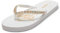 JOMIX Tongues Femme Tongs Femme d'été Sandales Femme nu-pieds pour Mer Piscine Maison (Blanc, 36)