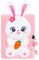 PinkSheep Kaninchen-Tagebuch mit Schloss und Schlüssel, niedliches Kaninchen-Tagebuch für Kinder, 160 linierte Seiten, Plüsch-Schloss-Notizbuch zum Schreiben und Zeichnen, Schulbedarfsgeschenke