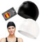 Pakana® Pack 2 Gorros de Natación Hombre Y Mujer - Gorros Piscina Profesional Unisex - Gorro Silicona (Negro - Blanco)