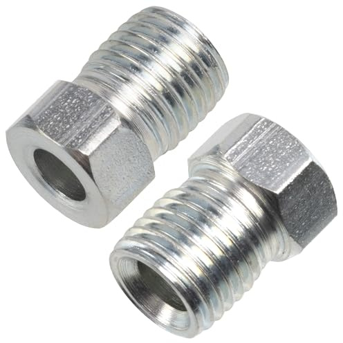 AERZETIX - C74367 - Satz von 2 männlichen Überwurfmuttern 3/8“ x 24 UNF für Bremsschläuche - Innendurchmesser 5 mm.