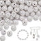 Yixinly 120 Stück 10mm Glitzerperlen zum Auffädeln, Strass Perlen zum Auffädeln Clay Beads, Perlen 10mm mit Loch für Herstellung von Halsketten, Armbändern und Ohrringen und DIY-Dekoration