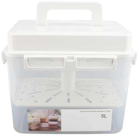 5L Gärbehälter für Kimchi und Sauerkraut, Probiotischer Fermentationsbehälter für Gurken mit Versiegeltem Deckel