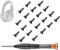 SOULWIT Replacement Headband Screws for Bose QuietComfort 35/QC35/QC35 II/QC45/QC SE/New QC Wireless/QC25/QC3/AE2/OE1/Soundlink Series/SoundTure Series, Easy DIY Installation - 20pcs Black