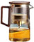 Magische Teekanne Magische, Glasteekanne mit Sieb,500 ml/750 ml Glas-Teekanne, Teekessel mit Sieb | Ergonomischer Teebereiter mit Holzgriff. Spülmaschinen-Zauberteekanne für losen Tee