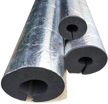 Frostschutzisolierrohr für den Außenbereich, Rohrisolierung, Selbstklebendes Schaumisolierrohr, Wasserdichte Rohrisolierung, 950 mm Länge / 30 mm Wandstärke(50.0 mm)