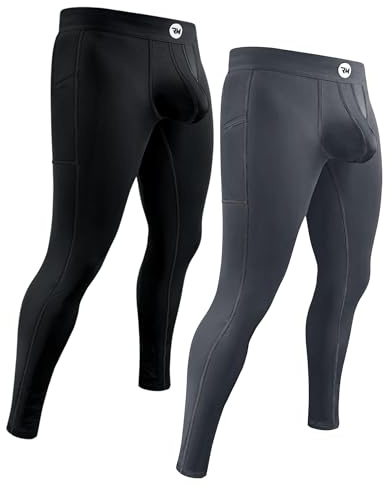 Real Men ABCD Pouch Kompressionshosen, 1, 2 & 3 Stück, Herren-Leggings, Yogahosen, Strumpfhosen, Baselayer, kaltes Wetter, XXX-Large