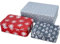 Birkmann, Gebäckdose-Set Winter, 3-tlg., eckig, Weißblech, 14 cm bis 22 cm, Zum Frischhalten und Aufbewahren von Gebäck, Ineinander verstaubar, 433847