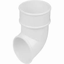 68mm Round Gutter Pipe Shoe | Guttering Pipes and Fittings - White (Pack of Two)
