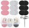 Apausvcm 60 Stk Schleifscheibe Pediküre,25mm Feet Grind Schleifpapier,Ersatz-Schleifpapier Scheiben-Werkzeug,80/150/240 Grit Feet Grind Schleifpapier,Ersatz-Schleifpapier Fuß Nagelfräser Aufsätze