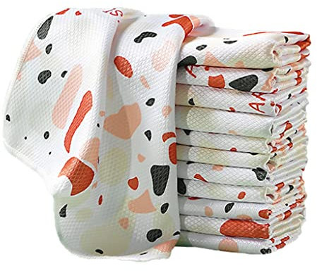 PUJIANA Paños De Limpieza Reutilizables,Paquete De 12 Paños De Limpieza De Escamas De Pescado,Paño De Limpieza Sin Rastro Absorbente De Microfibra,para Limpiar Platos,Vidrio,Coches (Tamaño:30x30cm)