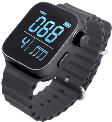 Multifunktionales Musik-Übungswerkzeug, Metronom-Uhr, Metronom, Armbanduhr, vibrierend, leise, Metronom, Vibrationen, Metronom