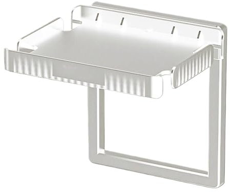 Wall Socket - Bathroom , Space-Saving Wall Shelf for Wall Mounting, Self-Adhesive , Decorative Vertical Extension Wall Holder for the Bathroom