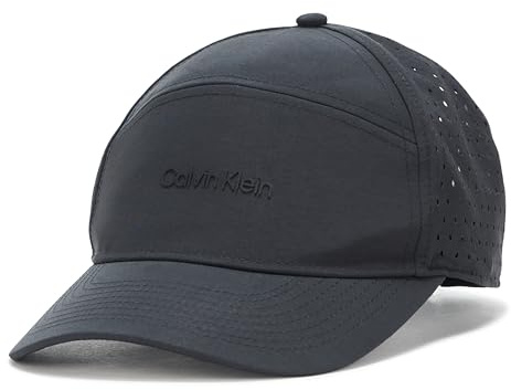 Calvin Klein Damen Perforated Tennis Cap with Logo Beanie-Mütze, Schwarz, Einheitsgröße