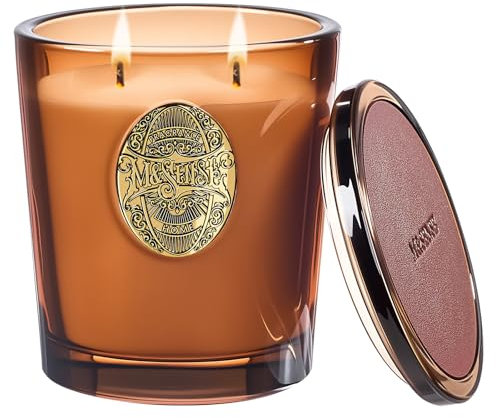 M&SENSE Groß Duftkerze Heißer Kakao,560g Duftkerzen im Glas Natürliche Soja-Kerze,110 Stunden Brenndauer,Kerzengeschenke für Frauen & Männer,Geschenk Kerze