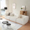 [en.casa] Modular Sofa 3-Sitzer Hurvas Wohnzimmer Couch Bouclé Polstersofa 2 x Eckelement mit Armlehne 1 x Mittelelement Relaxsofa 76 x 313 x 108 cm Cremeweiß
