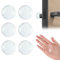 MOXYOY 6PCS Door Stop, Wall Protector Self Adhesive Door Stoppers Silicone Transparent, Round Door Handle Protectors for Wall Fridge Cabinets