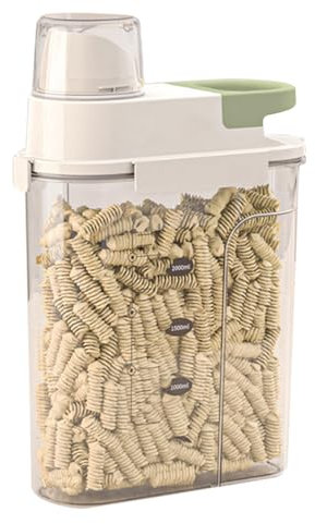 Rzspher Boite croquette Chien, 2.5L Conteneur Croquettes Chien, Sans BPA Récipient Alimentaire Avec Tasse à Mesurer pour Aliments Animaux, Céréales, Riz