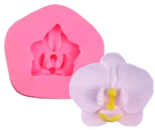 Formen zur Seifenherstellung, 6,1 x 4 cm, 3D-Simulation, Orchidee, Rose, Blume, Fondant, Kerzen, Seife, Süßigkeiten, Schokolade, Kuchendekoration