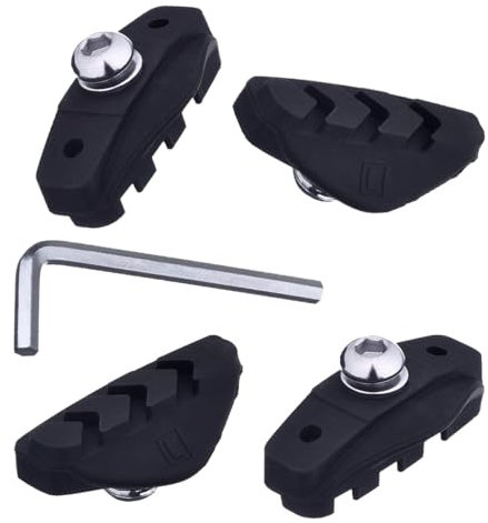 2 Pairs Road Brake Pads with Installation Tool 50 mm Bike Caliper Brakes Blocks Set Black Caliper Brake Blocks