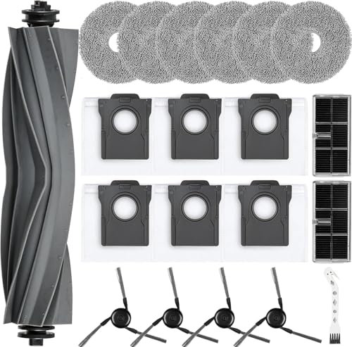 Lot de 20 Accessoires pour Dreame X40 Ultra /X40 Ultra Complete / L40 Ultra / X40 Master, 6 Sacs à Poussière, 1 Brosse Principale, 6 Serpillière, 2 Filtres, 4 Brosse Latérale