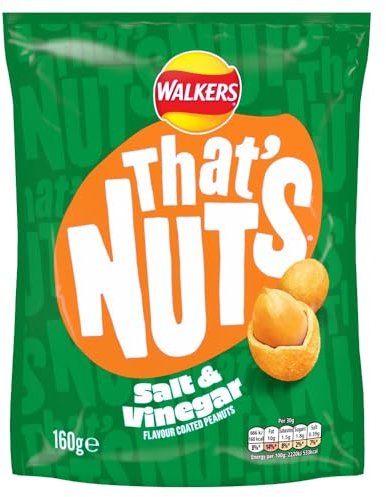 That’s Nuts Walkers Salt & Vinegar Coated Peanuts Case 160g (Case of 8)