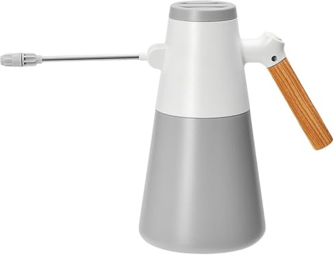 ZYMIADOU Regadera eléctrica de alta presión con capacidad de agua de 1,4 L para riego de plantas en interiores y exteriores, regadera de alta presión